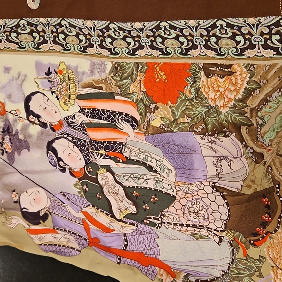 💕CITRON SANTA MONICA💕 Asian Inspired 100% Silk Blouse ~ Green Large NWOT - Picture 6 of 12